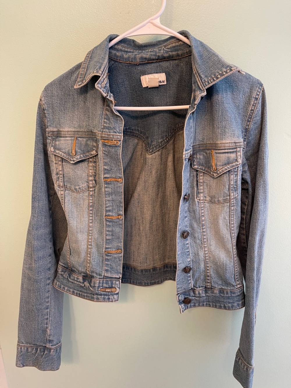 H&M Washed Blue Denim Jacket - Women's Classic Trucker